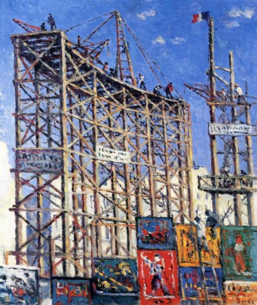 Scaffolding And Posters by Maximilien Luce