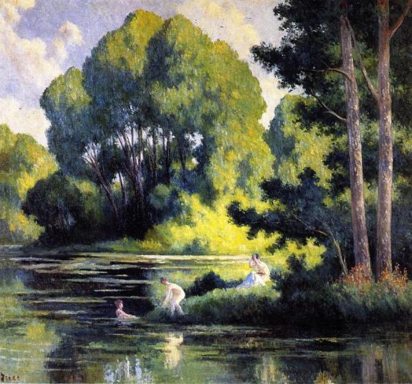 Swimming At Rolleboise by Maximilien Luce