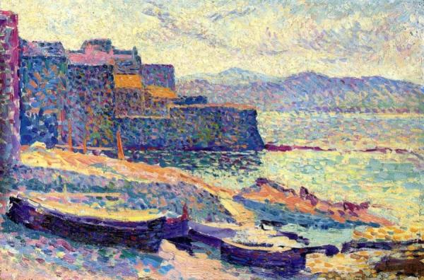 The Fishing Port At Saint-tropez by Maximilien Luce