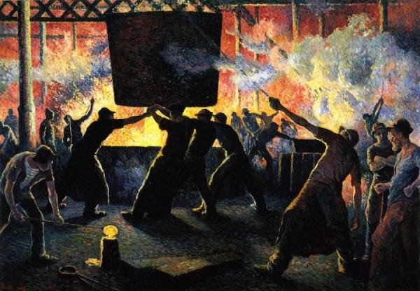 The Iron Foundry by Maximilien Luce