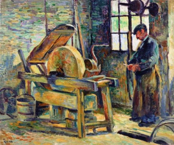 The Knife Grinder by Maximilien Luce