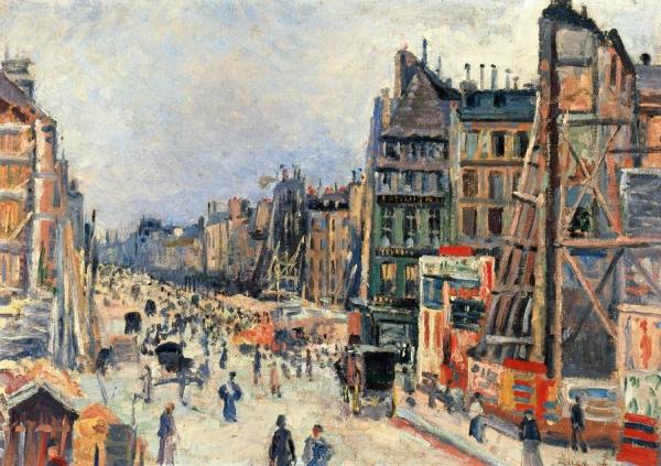 The Opening Of The Rue Reaumur by Maximilien Luce
