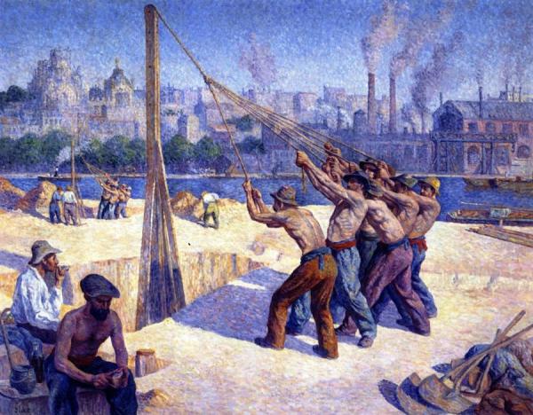 The Pile Drivers by Maximilien Luce