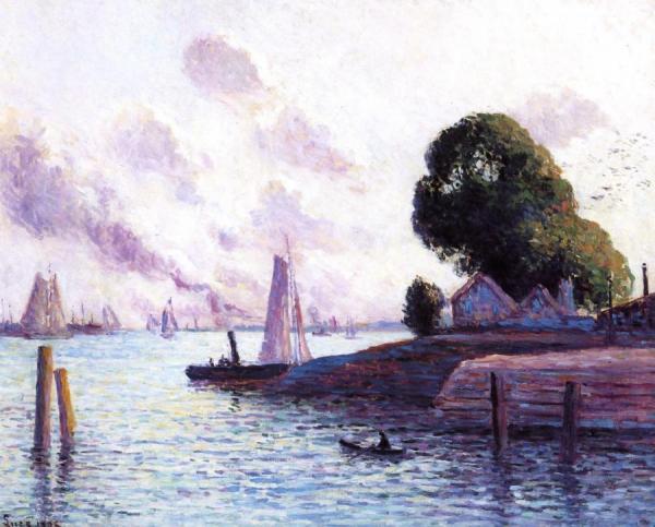 The Port Of Amsterdam by Maximilien Luce