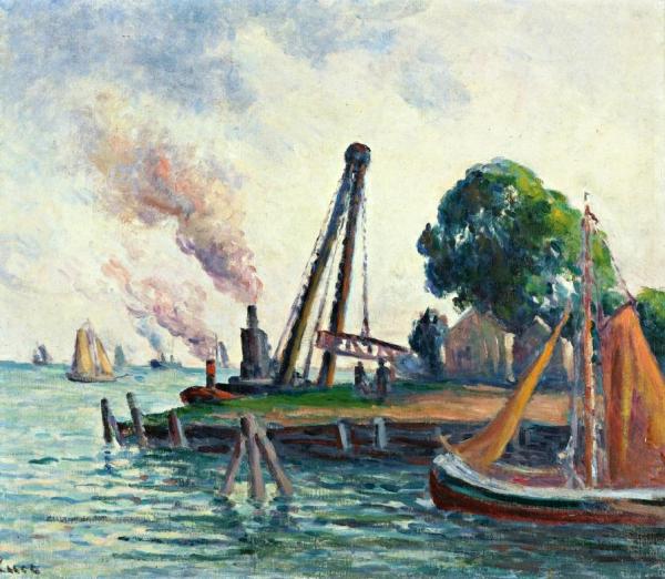 The Port Of Amsterdam by Maximilien Luce