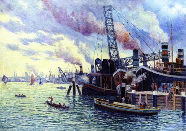 The Port Of Rotterdam by Maximilien Luce
