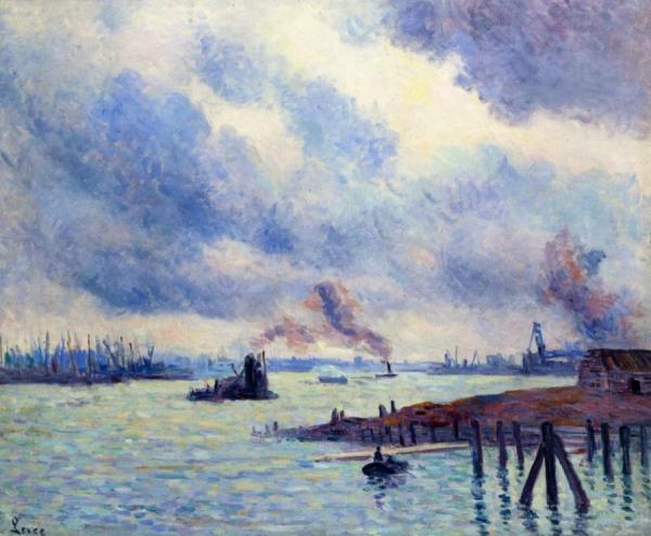 The Port Of Rotterdam by Maximilien Luce