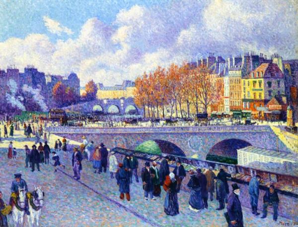The Seine At Pont Saint-michel by Maximilien Luce