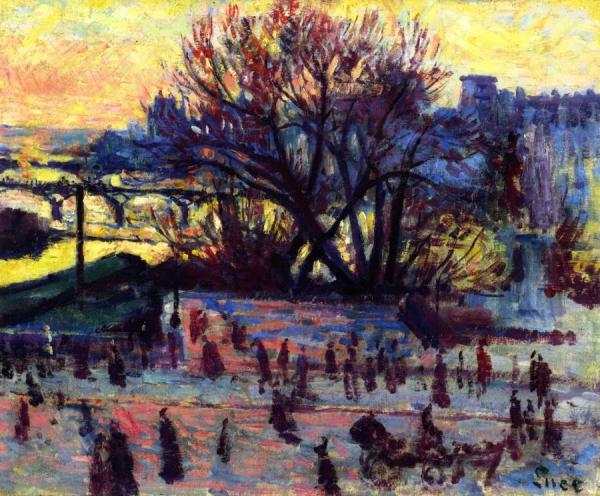 The Seine, View From Pissarro's Studio by Maximilien Luce