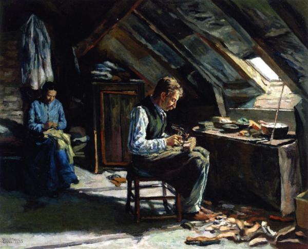 The Shoemaker, In His Cooler Attic by Maximilien Luce