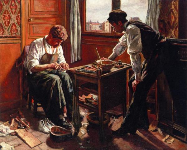 The Shoemaker, The Two Givort Brothers by Maximilien Luce