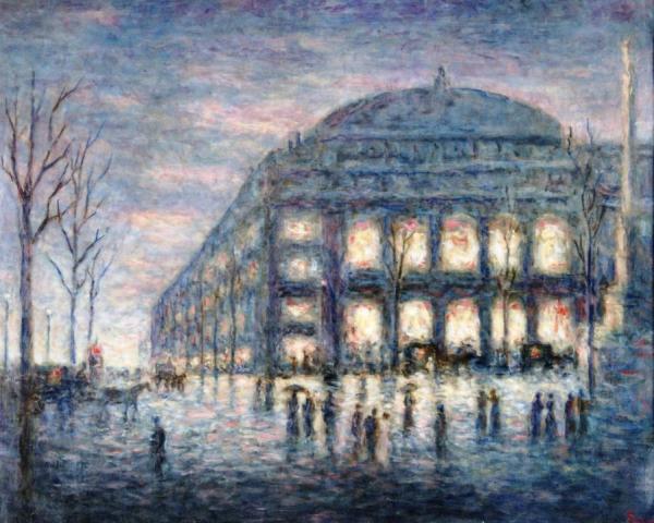 View Of The Theâtre Du Châtelet by Maximilien Luce