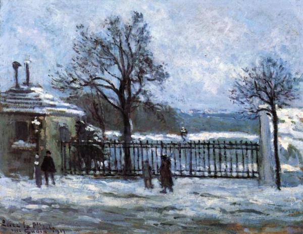 View Of Winter On The Garden by Maximilien Luce