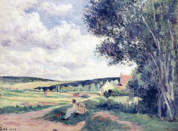 Yvonne, The Road To Vermenton by Maximilien Luce
