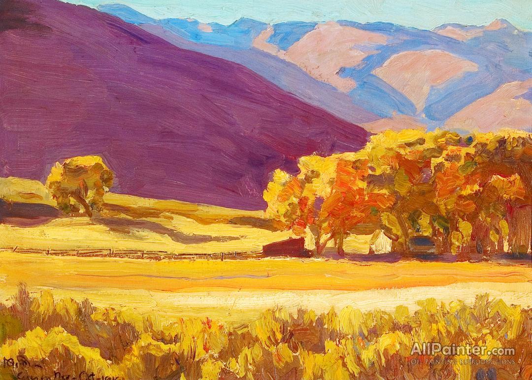Maynard Dixon Autumn Cottonwoods, Near Carson, Nevada
