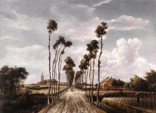 The Avenue At Middelharnis by Meindert Hobbema
