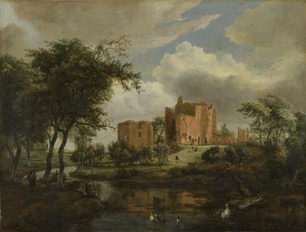 The Ruins Of Brederode Castle by Meindert Hobbema