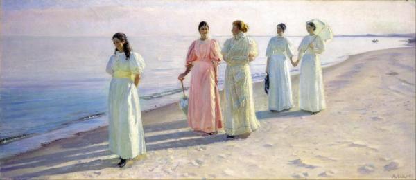 A Stroll On The Beach by Michael Ancher