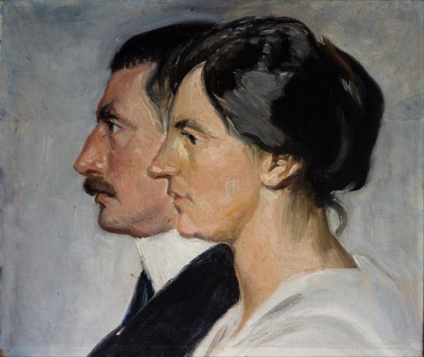 King Christian X And Queen Alexandrine Of Denmark by Michael Ancher