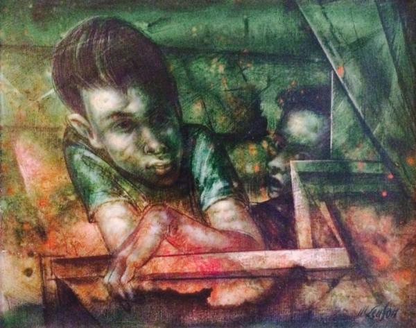 Under The Stairs, 1960 by Michael Lenson