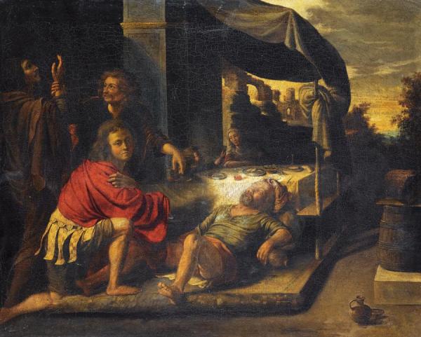 The Drunkenness Of Noah by Michael Sweerts Oil Painting Reproductions