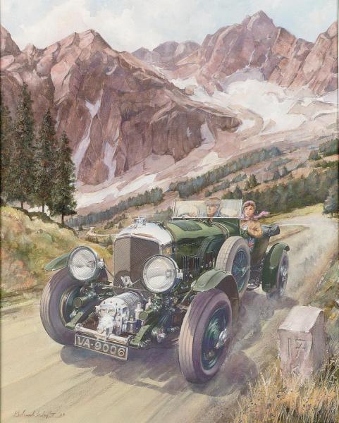 Blower Bentley In The Alps by Michael Wright
