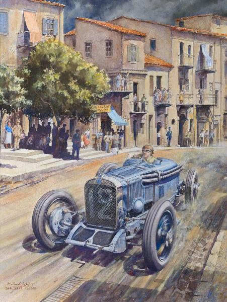Michael Wright Divo's 2 Litre G.p. Delage At Campofelice, Targa Florio 1926