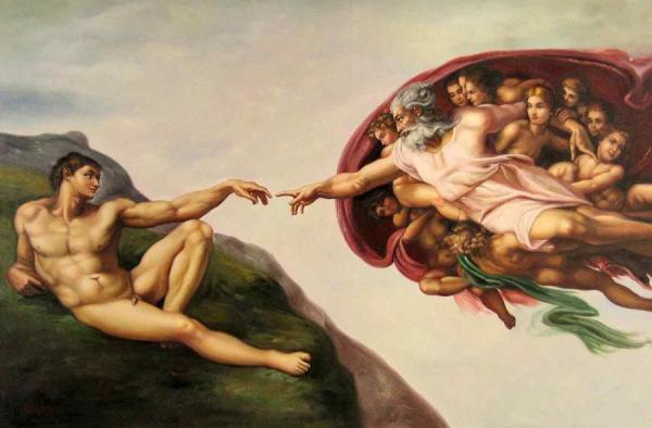 The Creation Of Adam by Michelangelo Buonarroti Oil Painting Reproductions