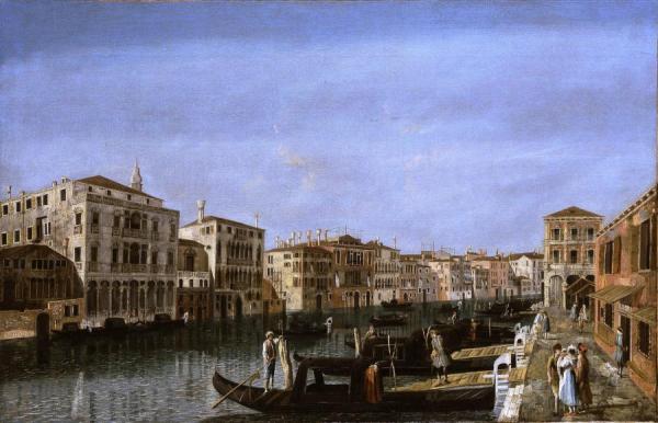 The Grand Canal At The Level Of The Pescheria And Of Palazzo Michiel Alle Colonne by Michele Giovanni Marieschi