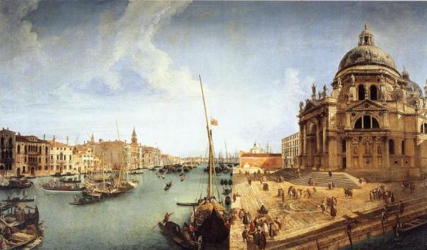 Veduta Of The Basilica Della Salute by Michele Giovanni Marieschi