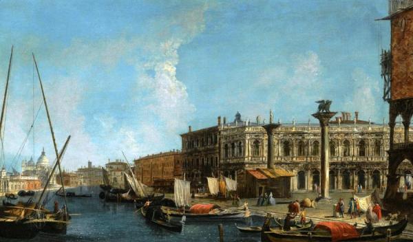 Venice, A View Of The Molo From The Bacino Di San Marco With The Piazzetta And The Entrance To The G by Michele Giovanni Marieschi