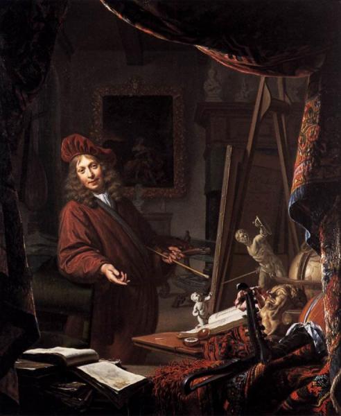 The Painter's Studio by Michiel Van Musscher