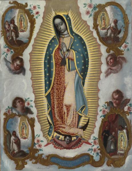 Nuestra SeÑora De Guadalupe Con Las Apariciones by Miguel Cabrera