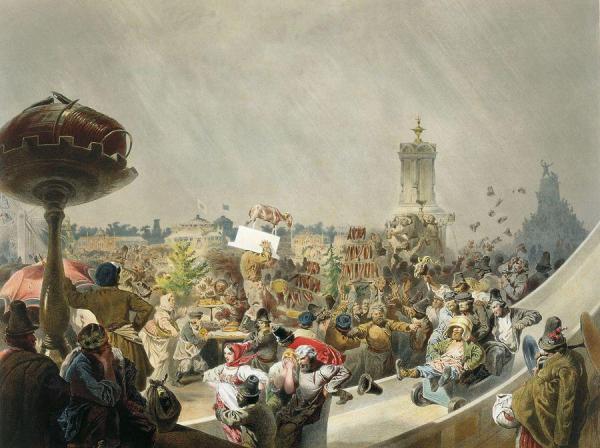 Celebration Of The Coronation Of Emperor Alexander Ii In Moscow by Mihaly Zichy Oil Painting Reproductions