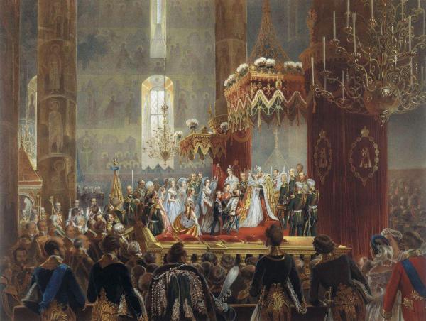 Coronation Of Emperor Alexander Ii by Mihaly Zichy