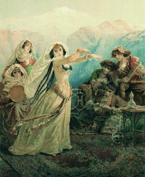 Demon And Tamara by Mihaly Zichy