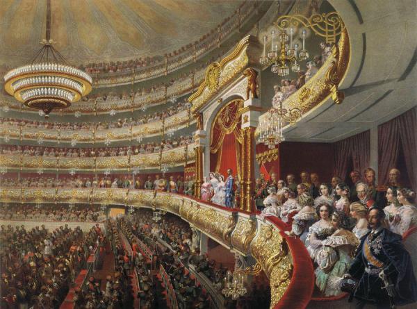 Performance At The Bolshoi Theater by Mihaly Zichy Oil Painting Reproductions