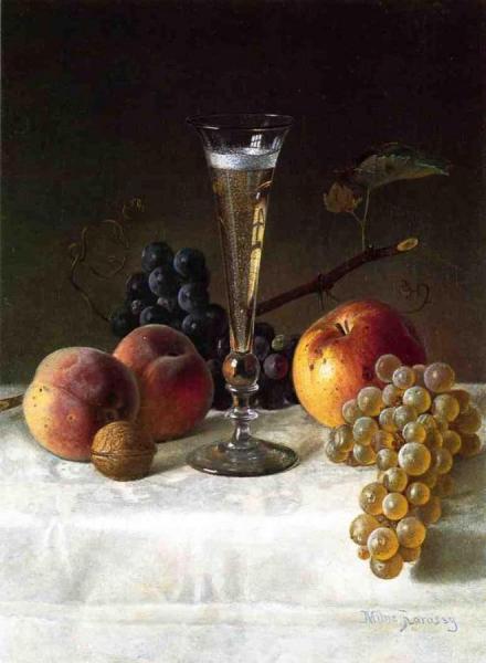 Milne Ramsey Still Life With Glass Of Champagne