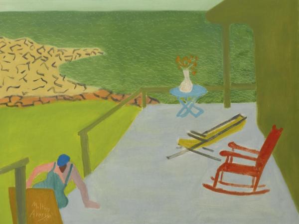 Beach House (porch And Chairs) by Milton Avery