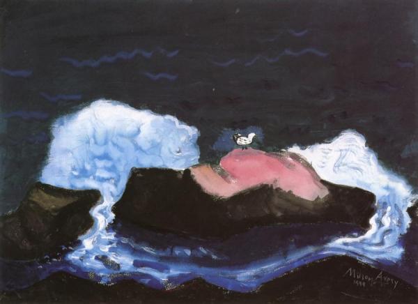 Milton Avery Bird And Breaking Wave
