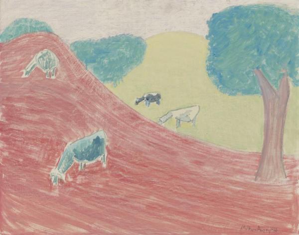 Cows In Autumn by Milton Avery