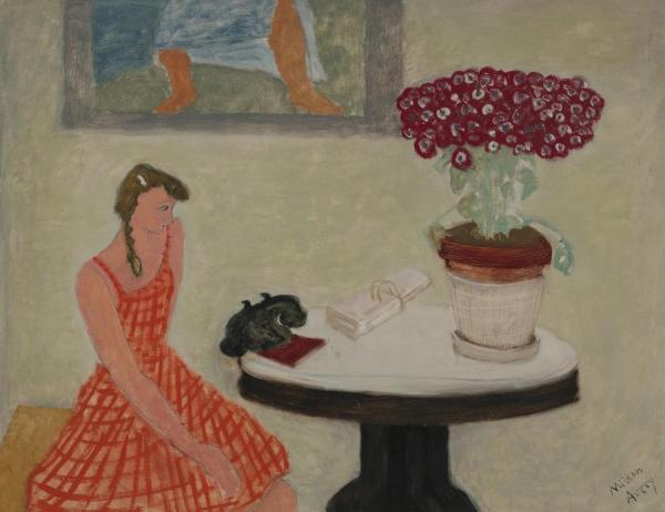 Girl With Telephone by Milton Avery