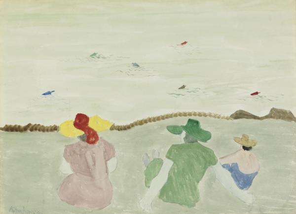 Girls And Buoys by Milton Avery Oil Painting Reproductions
