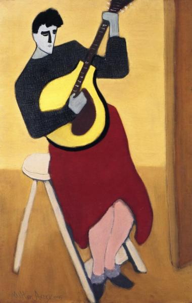Mando-cello Player by Milton Avery Oil Painting Reproductions