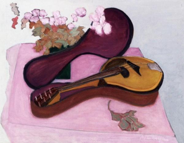 Mandolin With Flowers by Milton Avery Oil Painting Reproductions