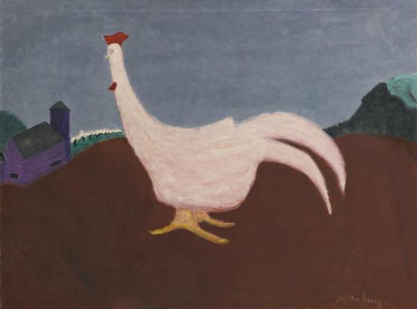 Pink Cock by Milton Avery