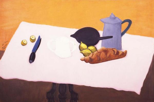 Pink Tablecloth by Milton Avery