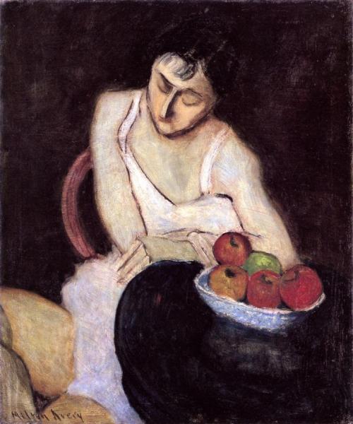 Sally Avery With Still Life by Milton Avery