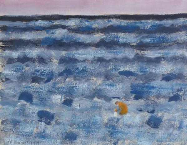 Milton Avery Small Figures In A Big Sea