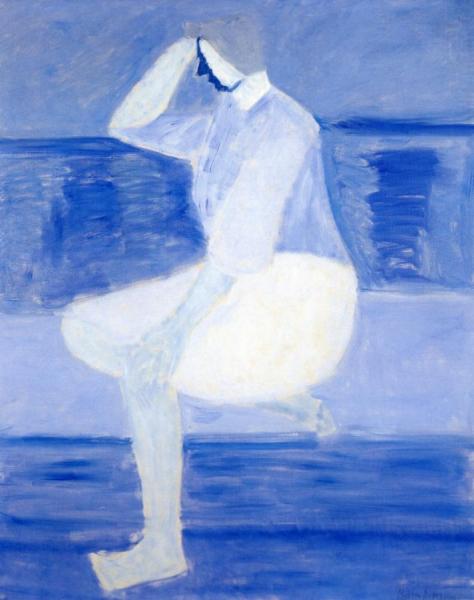Study In Blues by Milton Avery Oil Painting Reproductions